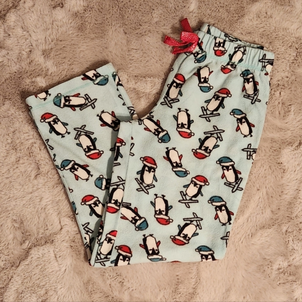 Total girl fleece PJ bottom, size large,   color light blue